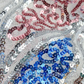 Ripple Pattern Knit 3mm Sequin Mesh Embroidery Fabric